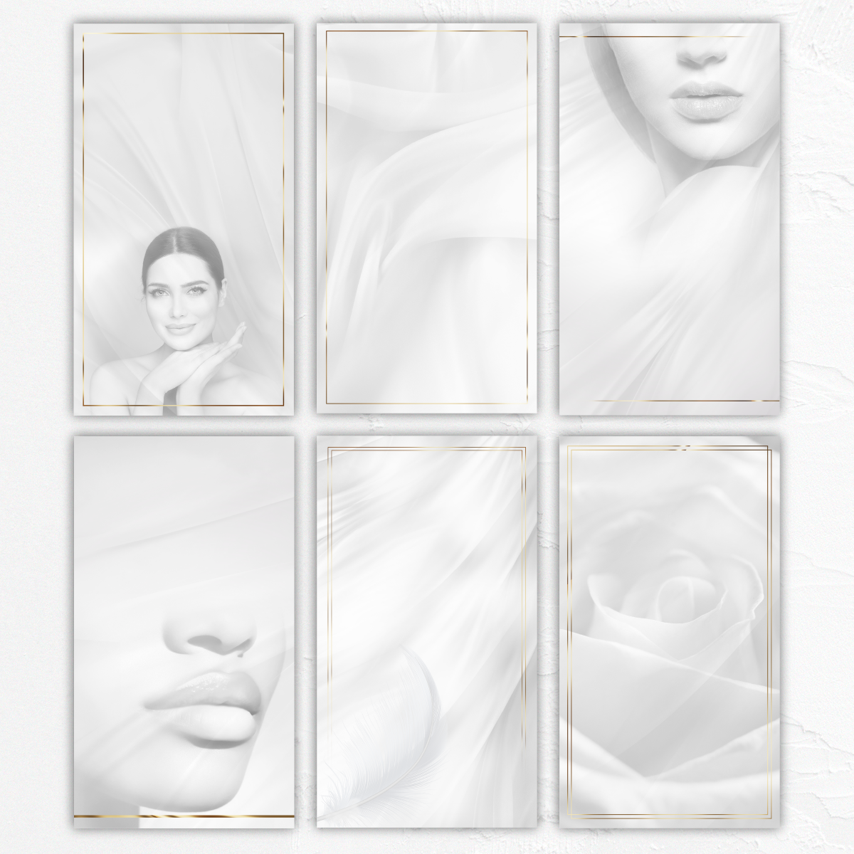 Paczka szablonów na social media - biel ze złotem - obrazek 4