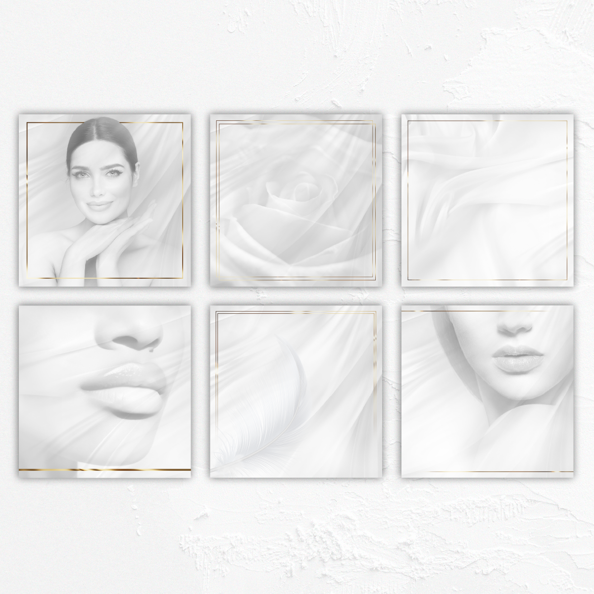 Paczka szablonów na social media - biel ze złotem - obrazek 6