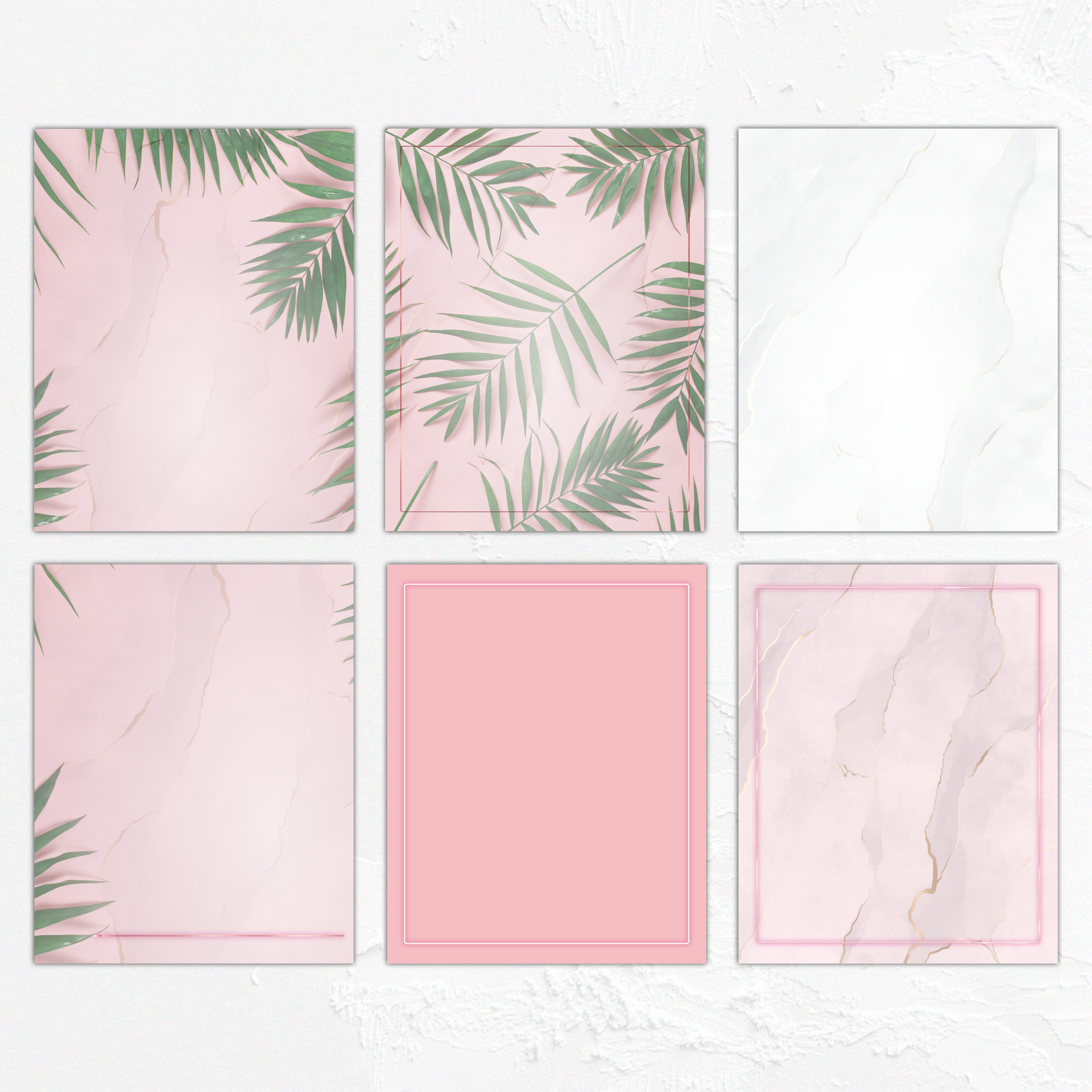 Paczka szablonów na social media - róż i palmy - obrazek 5