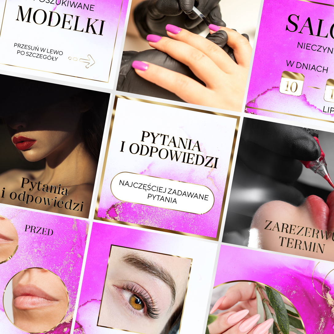 Paczka szablonów na social media - magenta - obrazek 2