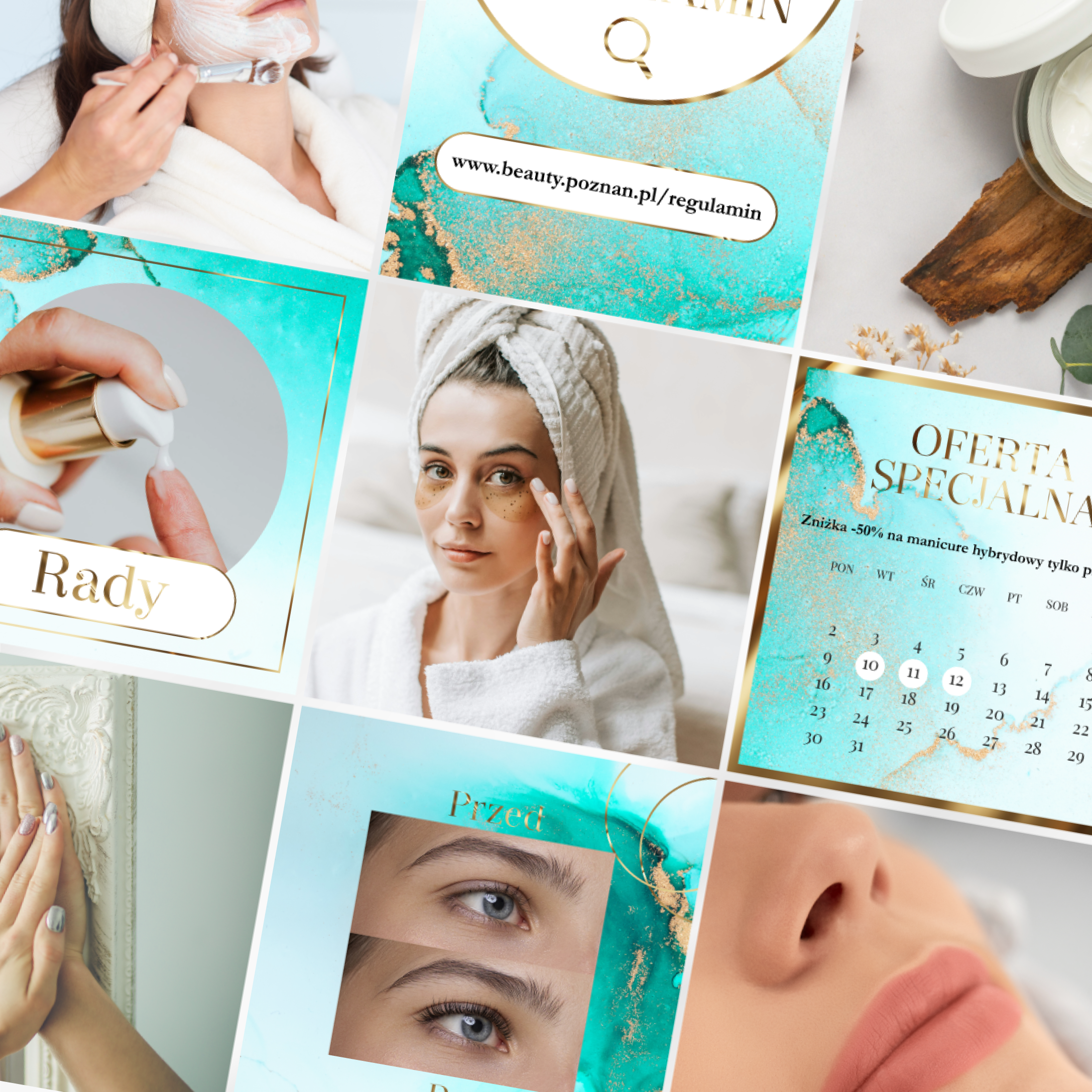 Paczka szablonów na social media - turkus - obrazek 2