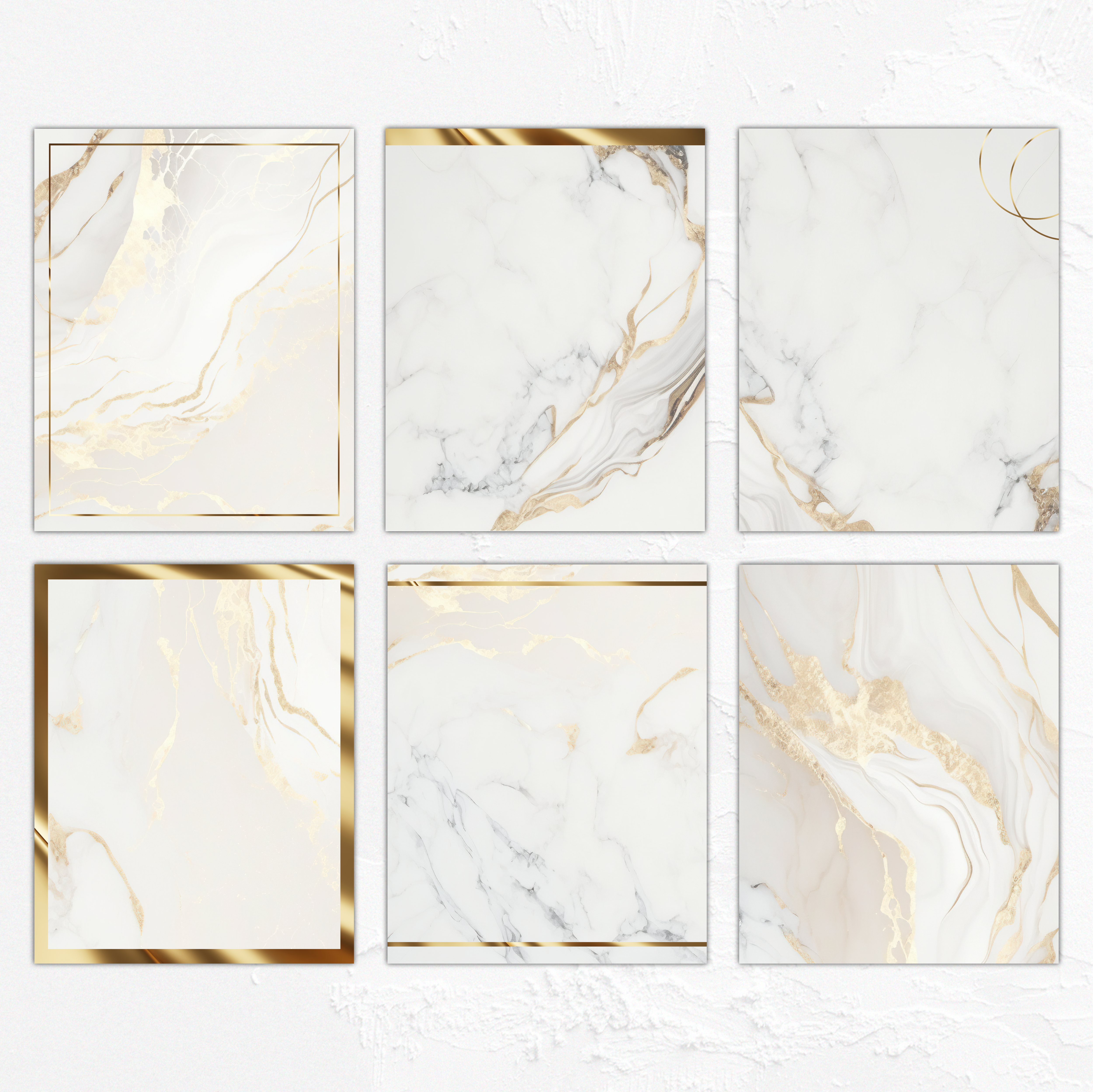 Paczka szablonów na social media - marmur i złoto - obrazek 5