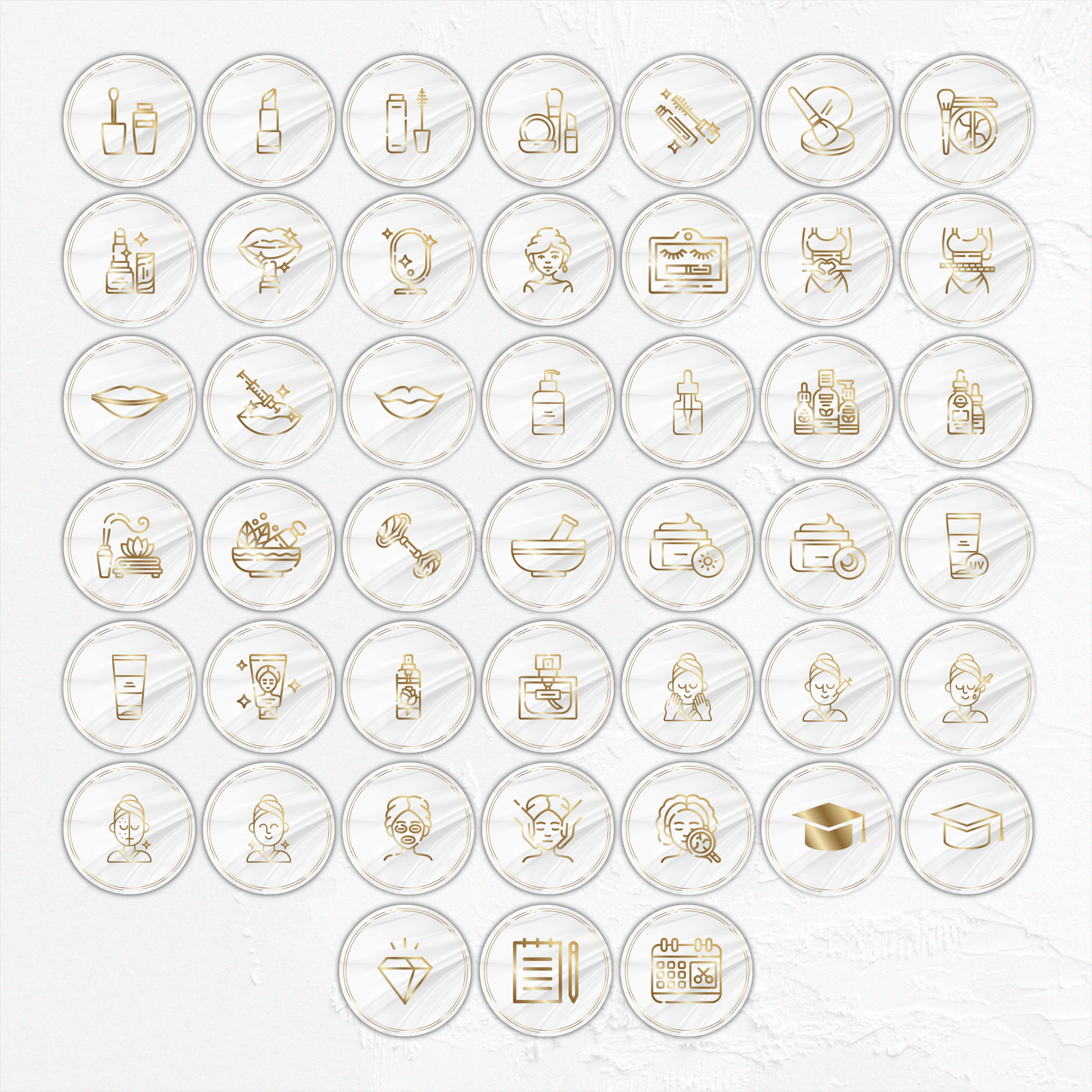 Paczka szablonów na social media - biel ze złotem - obrazek 8